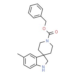 ChemSpider 2D Image | Benzyl 5-methylspiro[indoline-3,4'-piperidine]-1'-carboxylate | C21H24N2O2