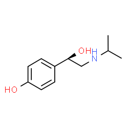 ChemSpider 2D Image | 4-[(1R)-1-Hydroxy-2-(isopropylamino)ethyl]phenol | C11H17NO2
