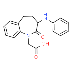 ChemSpider 2D Image | (3-Anilino-2-oxo-2,3,4,5-tetrahydro-1H-1-benzazepin-1-yl)acetic acid | C18H18N2O3