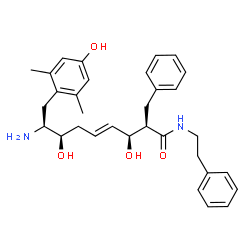 ChemSpider 2D Image | (2R,3S,4E,7R,8S)-8-Amino-2-benzyl-3,7-dihydroxy-9-(4-hydroxy-2,6-dimethylphenyl)-N-(2-phenylethyl)-4-nonenamide | C32H40N2O4