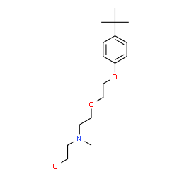 ChemSpider 2D Image | 2-[Methyl(2-{2-[4-(2-methyl-2-propanyl)phenoxy]ethoxy}ethyl)amino]ethanol | C17H29NO3