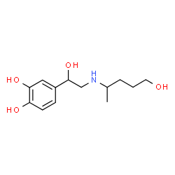 ChemSpider 2D Image | 4-{1-Hydroxy-2-[(5-hydroxy-2-pentanyl)amino]ethyl}-1,2-benzenediol | C13H21NO4