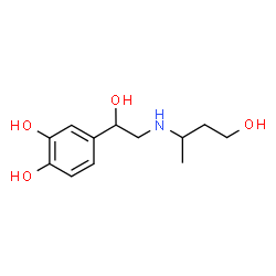 ChemSpider 2D Image | 4-{1-Hydroxy-2-[(4-hydroxy-2-butanyl)amino]ethyl}-1,2-benzenediol | C12H19NO4