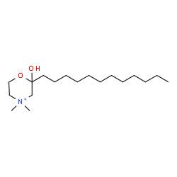ChemSpider 2D Image | 2-Dodecyl-2-hydroxy-4,4-dimethylmorpholin-4-ium | C18H38NO2