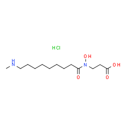 ChemSpider 2D Image | N-Hydroxy-N-[9-(methylamino)nonanoyl]-beta-alanine hydrochloride (1:1) | C13H27ClN2O4