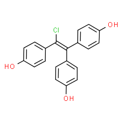 ChemSpider 2D Image | 4,4',4''-(2-Chloro-1,1,2-ethenetriyl)triphenol | C20H15ClO3