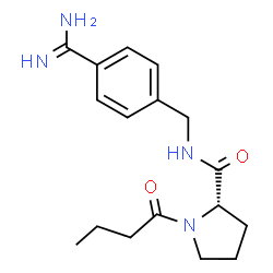 ChemSpider 2D Image | 1-Butyryl-N-(4-carbamimidoylbenzyl)-L-prolinamide | C17H24N4O2