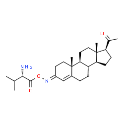 ChemSpider 2D Image | (3E)-3-({[(2S)-2-Amino-3-methylbutanoyl]oxy}imino)pregn-4-en-20-one | C26H40N2O3