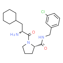 ChemSpider 2D Image | 3-Cyclohexyl-D-alanyl-N-(3-chlorobenzyl)-L-prolinamide | C21H30ClN3O2