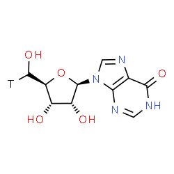 ChemSpider 2D Image | (5S)-(C~5~'-~3~H_1_)Inosine | C10H11TN4O5