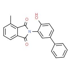 ChemSpider 2D Image | 2-(4-Hydroxy-3-biphenylyl)-4-methyl-1H-isoindole-1,3(2H)-dione | C21H15NO3
