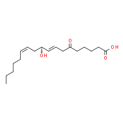 ChemSpider 2D Image | (8E,10S,12Z)-10-Hydroxy-6-oxo-8,12-octadecadienoic acid | C18H30O4