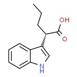 ChemSpider 2D Image | (2S)-2-(1H-Indol-3-yl)pentanoic acid | C13H15NO2