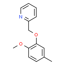 ChemSpider 2D Image | 2-[(2-Methoxy-5-methylphenoxy)methyl]pyridine | C14H15NO2