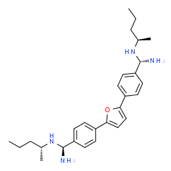 ChemSpider 2D Image | (S,S)-(2,5-Furandiyldi-4,1-phenylene)bis{N-[(2R)-2-pentanyl]methanediamine} | C28H40N4O