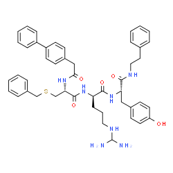 ChemSpider 2D Image | S-Benzyl-N-(4-biphenylylacetyl)-L-cysteinyl-N~5~-(diaminomethyl)-D-ornithyl-N-(2-phenylethyl)tyrosinamide | C47H55N7O5S