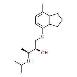 ChemSpider 2D Image | (2S,3S)-3-(Isopropylamino)-1-[(7-methyl-2,3-dihydro-1H-inden-4-yl)oxy]-2-butanol | C17H27NO2