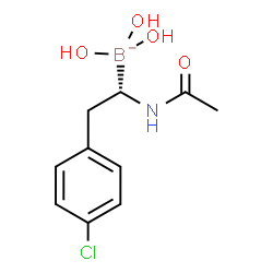 ChemSpider 2D Image | [(1S)-1-Acetamido-2-(4-chlorophenyl)ethyl](trihydroxy)borate(1-) | C10H14BClNO4