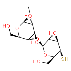 ChemSpider 2D Image | Methyl 4-O-(4-thio-beta-D-glucopyranosyl)-beta-D-glucopyranoside | C13H24O10S
