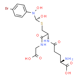 ChemSpider 2D Image | L-gamma-Glutamyl-S-[(S)-[(4-bromophenyl)(hydroxy)amino](hydroxy)methyl]-L-cysteinylglycine | C17H23BrN4O8S