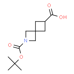 ChemSpider 2D Image | 2-(tert-Butoxycarbonyl)-2-azaspiro[3.3]heptane-6-carboxylic acid | C12H19NO4