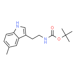 ChemSpider 2D Image | tert-butyl (2-(5-methyl-1H-indol-3-yl)ethyl)carbamate | C16H22N2O2