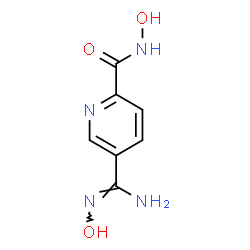 ChemSpider 2D Image | N-Hydroxy-5-(N-hydroxycarbamimidoyl)-2-pyridinecarboxamide | C7H8N4O3