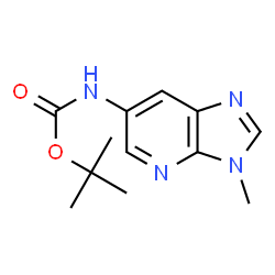 ChemSpider 2D Image | tert-Butyl 3-methyl-3H-imidazo[4,5-b]pyridin-6-ylcarbamate | C12H16N4O2