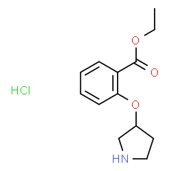 ChemSpider 2D Image | ethyl 2-(pyrrolidin-3-yloxy)benzoate hydrochloride | C13H18ClNO3