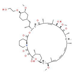 ChemSpider 2D Image | (1R,9S,12S,15R,16Z,18R,19R,21R,23S,24Z,26Z,28E,30S,32S,35R)-1,18-Dihydroxy-12-{1-[(1S,3R,4R)-4-(2-hydroxyethoxy)-3-methoxycyclohexyl]-2-propanyl}-19,30-dimethoxy-15,17,21,23,29,35-hexamethyl-11,36-dio
xa-4-azatricyclo[30.3.1.0~4,9~]hexatriaconta-16,24,26,28-tetraene-2,3,10,14,20-pentone | C53H83NO14