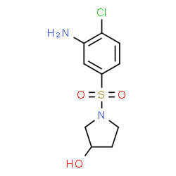 ChemSpider 2D Image | 1-(3-AMINO-4-CHLOROBENZENESULFONYL)PYRROLIDIN-3-OL | C10H13ClN2O3S
