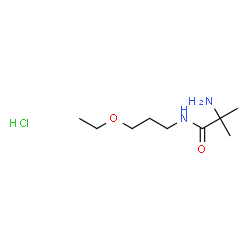 ChemSpider 2D Image | N-(3-Ethoxypropyl)-2-methylalaninamide hydrochloride (1:1) | C9H21ClN2O2