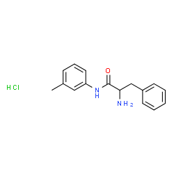 ChemSpider 2D Image | N-(3-Methylphenyl)phenylalaninamide hydrochloride (1:1) | C16H19ClN2O