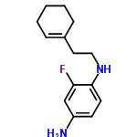 InChI=1/C14H19FN2/c15-13-10-12(16)6-7-14(13)17-9-8-11-4-2-1-3-5-11/h4,6-7,10,17H,1-3,5,8-9,16H2