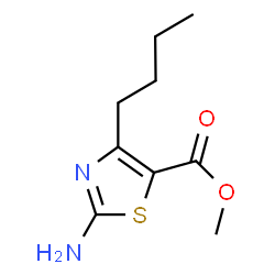 ChemSpider 2D Image | Methyl 2-amino-4-butyl-1,3-thiazole-5-carboxylate | C9H14N2O2S