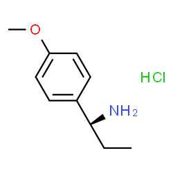ChemSpider 2D Image | (1R)-1-(4-Methoxyphenyl)-1-propanamine hydrochloride (1:1) | C10H16ClNO