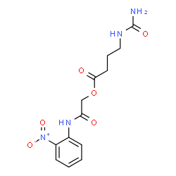 ChemSpider 2D Image | 2-[(2-Nitrophenyl)amino]-2-oxoethyl 4-(carbamoylamino)butanoate | C13H16N4O6
