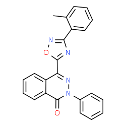 ChemSpider 2D Image | 4-[3-(2-Methylphenyl)-1,2,4-oxadiazol-5-yl]-2-phenyl-1(2H)-phthalazinone | C23H16N4O2
