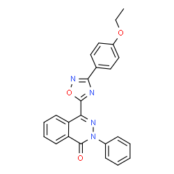 ChemSpider 2D Image | 4-[3-(4-Ethoxyphenyl)-1,2,4-oxadiazol-5-yl]-2-phenyl-1(2H)-phthalazinone | C24H18N4O3