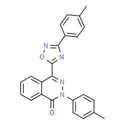 ChemSpider 2D Image | 2-(4-Methylphenyl)-4-[3-(4-methylphenyl)-1,2,4-oxadiazol-5-yl]-1(2H)-phthalazinone | C24H18N4O2