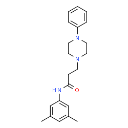 ChemSpider 2D Image | N-(3,5-Dimethylphenyl)-3-(4-phenyl-1-piperazinyl)propanamide | C21H27N3O