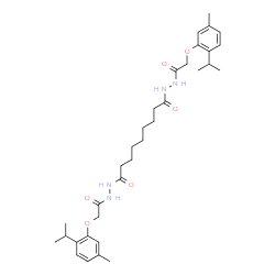 ChemSpider 2D Image | N'~1~,N'~9~-Bis[(2-isopropyl-5-methylphenoxy)acetyl]nonanedihydrazide | C33H48N4O6