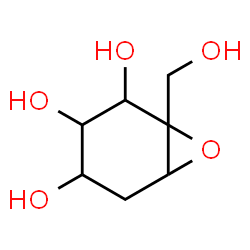ChemSpider 2D Image | 1-(Hydroxymethyl)-7-oxabicyclo[4.1.0]heptane-2,3,4-triol | C7H12O5