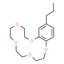 ChemSpider 2D Image | 15-Propyl-2,3,5,6,8,9,11,12-octahydro-1,4,7,10,13-benzopentaoxacyclopentadecine | C17H26O5
