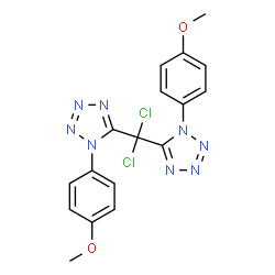 ChemSpider 2D Image | 5,5'-(Dichloromethylene)bis[1-(4-methoxyphenyl)-1H-tetrazole] | C17H14Cl2N8O2
