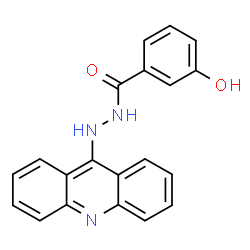 ChemSpider 2D Image | N'-(9-Acridinyl)-3-hydroxybenzohydrazide | C20H15N3O2
