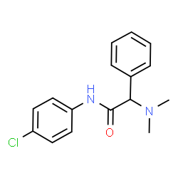 ChemSpider 2D Image | N-(4-Chlorophenyl)-2-(dimethylamino)-2-phenylacetamide | C16H17ClN2O