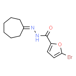 ChemSpider 2D Image | 5-Bromo-N'-cycloheptylidene-2-furohydrazide | C12H15BrN2O2