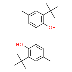ChemSpider 2D Image | 2,2'-(2,2-Propanediyl)bis[4-methyl-6-(2-methyl-2-propanyl)phenol] | C25H36O2