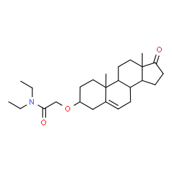 ChemSpider 2D Image | N,N-Diethyl-2-[(17-oxoandrost-5-en-3-yl)oxy]acetamide | C25H39NO3